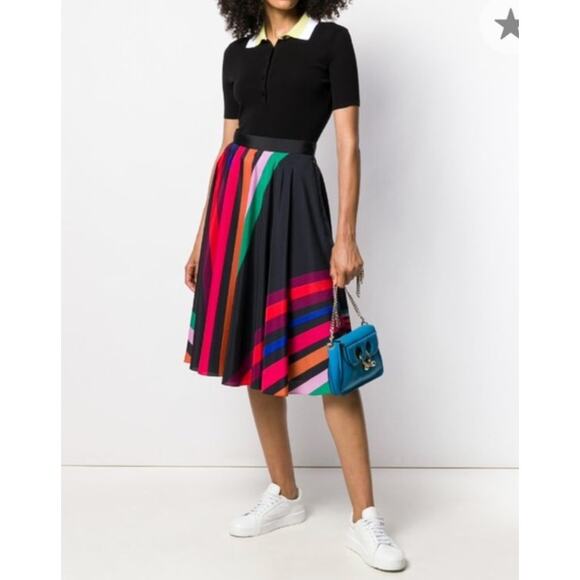 Paul Smith Skirt PS Striped Swing Skirt Size 6 EU 42 - Picture 1 of 5